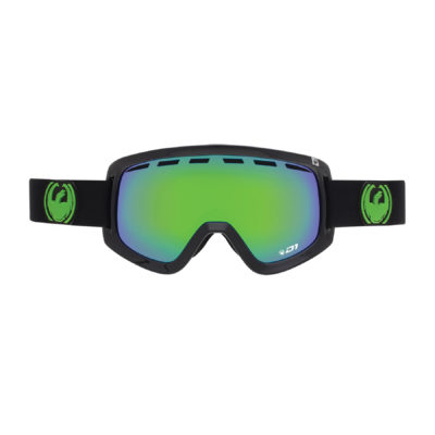 Men's Dragon Goggles - Dragon D1 Goggles. Jet - Green Ionized